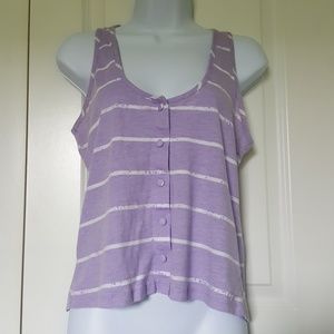 Lavender White Stripe Summer Top